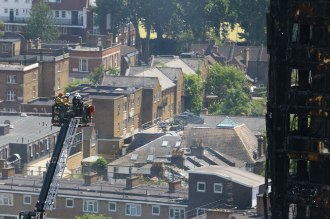 Tower block fire in London