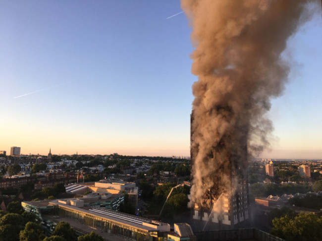 Tower block fire in London