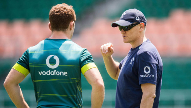 Joe Schmidt with Paddy Jackson