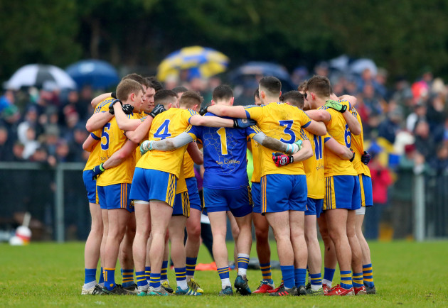 The Roscommon team huddle