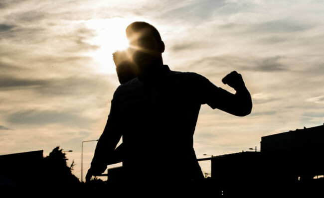 Patrick McEleney celebrates scoring a goal