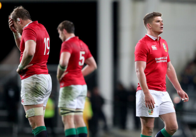 Owen Farrell dejected after the game