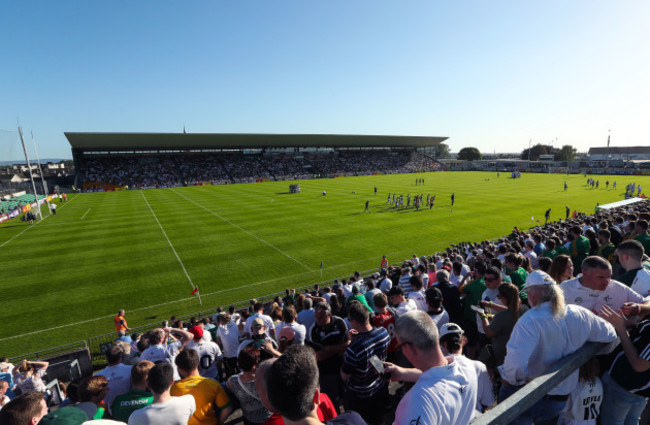 A view of fans in the stand