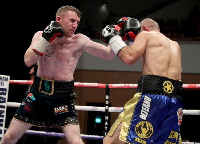 Paddy Barnes in action against Silvio Olteanu