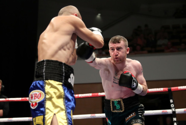 Paddy Barnes in action against Silvio Olteanu