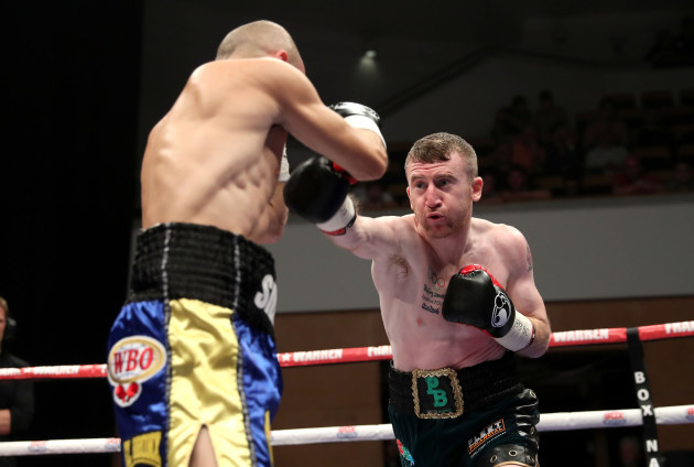 Paddy Barnes in action against Silvio Olteanu