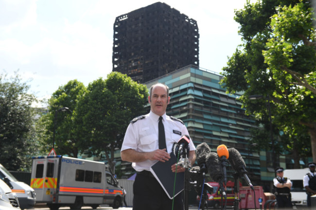 Tower block fire in London