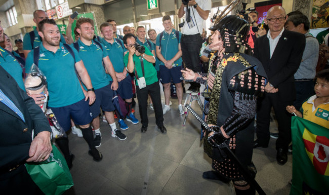 Ireland Rugby Squad are welcomed to Hamamatsu