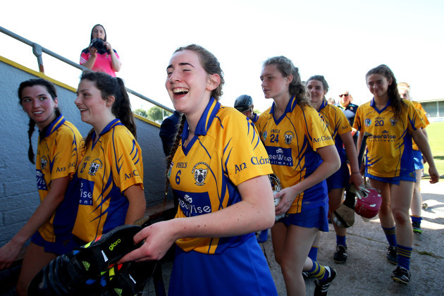 Clare Hehir celebrates after the game