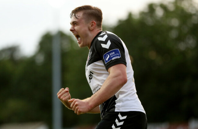 Georgie Paynton celebrates scoring a goal