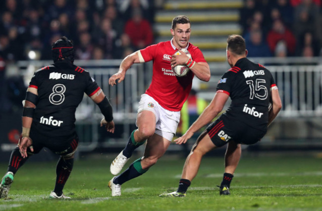 George North with Jordan Taufua and Israel Dagg