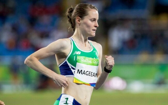 Ciara Mageean on her way to finishing second and qualifying for a semi-final