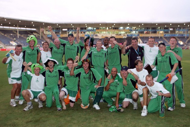 Ireland celebrate beating Pakistan