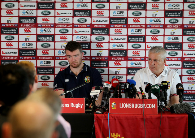 Peter O'Mahony and Warren Gatland