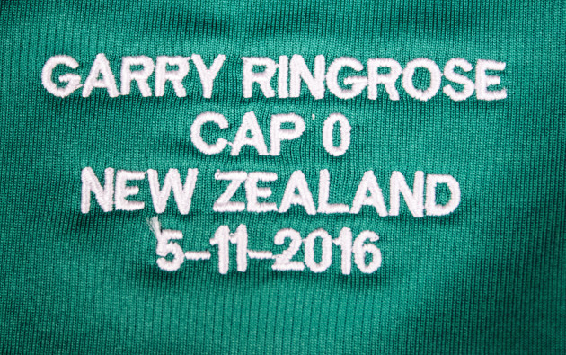 A general view of Garry Ringrose's Ireland jersey ahead of the game