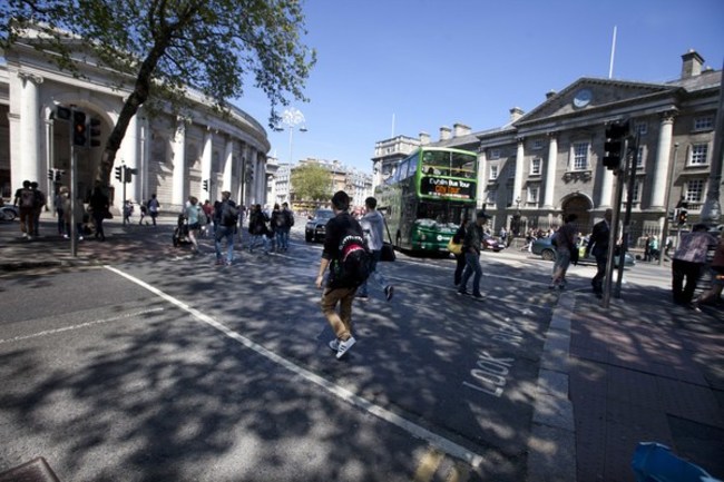 File Photo The proposal to remodel College Green as a pedestrian – priority plaza is a Dublin City Council and National Transport Authority initiative