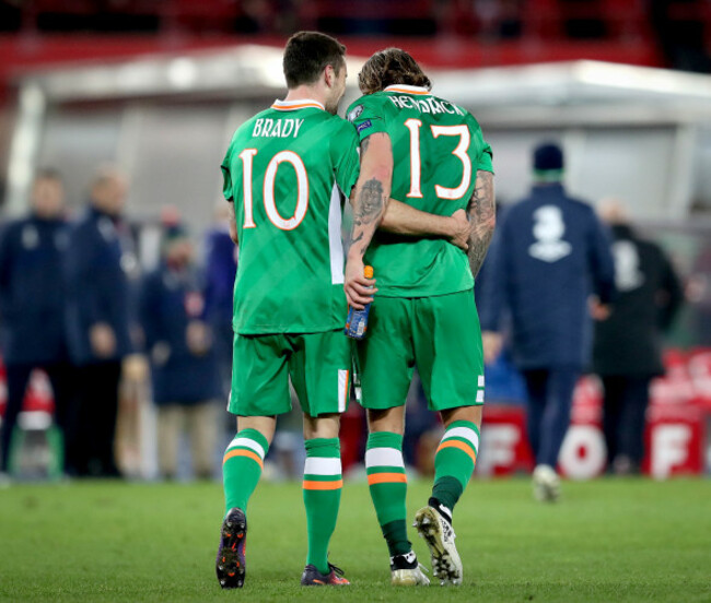 Robbie Brady with Jeff Hendrick