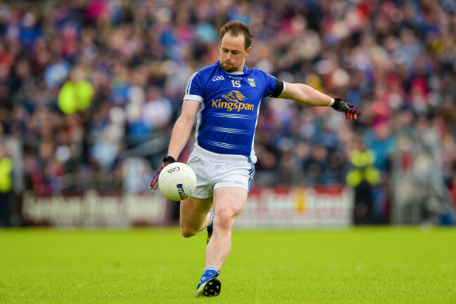 Sean Johnston scores a point from a free