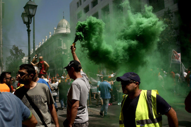 Greece: Municipal Workers Rally in Athens