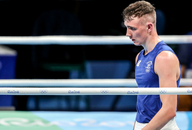 Brendan Irvine dejected after his fight