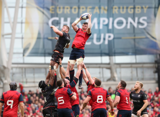 Saracens  George Kruis  and Munster&rsquo;s Peter O&rsquo;Mahony