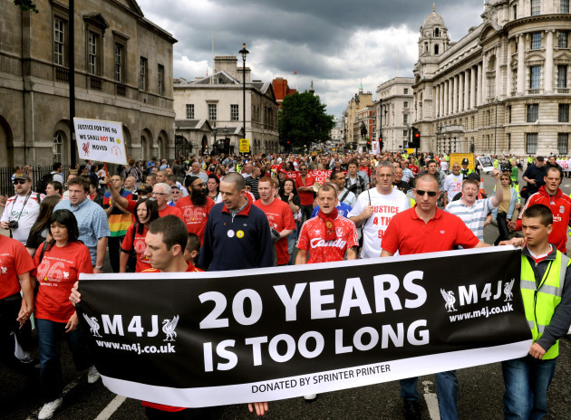 Hillsborough disaster campaigners march