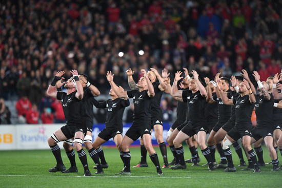 The All Blacks perform the Haka