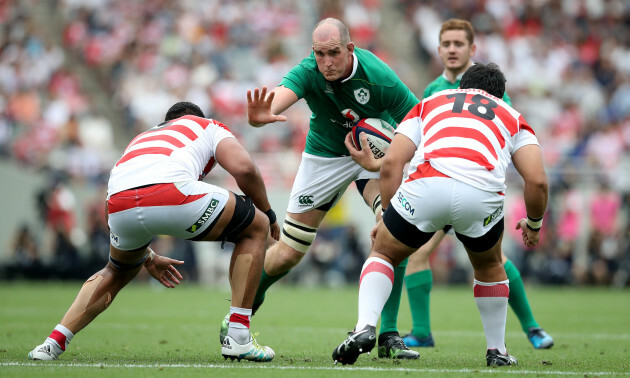 Uwe Helu and Takayuki Watanabe with Devin Toner