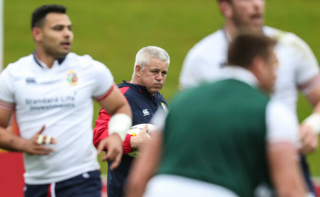 British and Irish Lions head coach Warren Gatland during the training