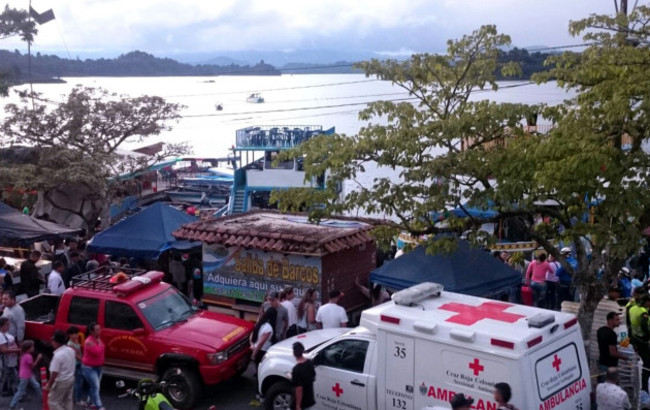 COLOMBIA-GUATAPE-ACCIDENT-BOAT-SINK