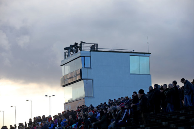 General view of the TV tower at MacHale Park, Castlebar