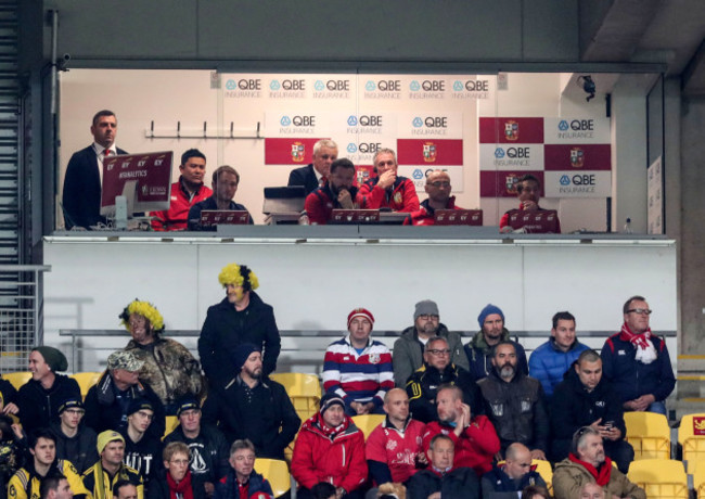 A view of the Lions' management team late in the day