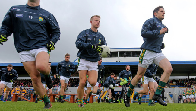 The Kerry players break away from the team photo