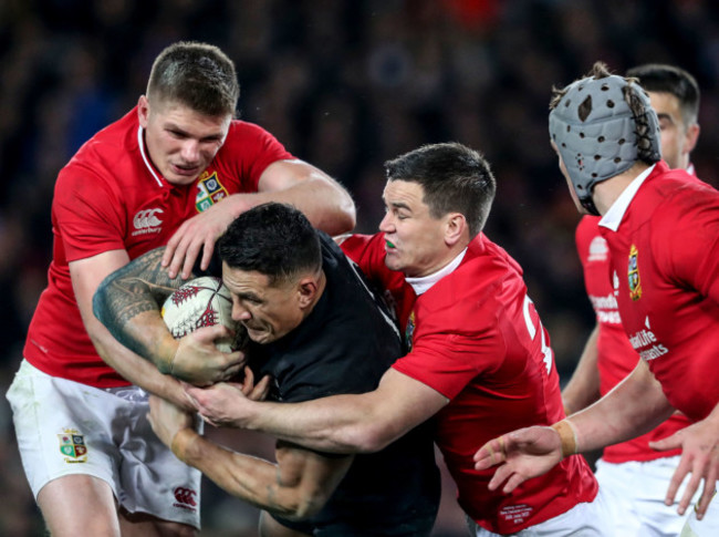 Sonny Bill Williams with Owen Farrell and Jonathan Sexton