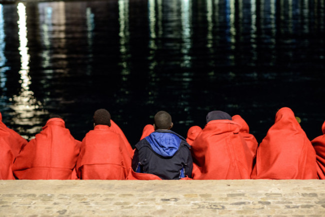 Spain: Migrants rescued by the Spanish maritime in Malaga