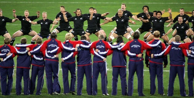 The All Blacks perform the Haka