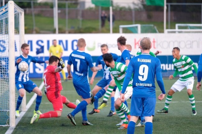 Gary Shaw scores their first goal