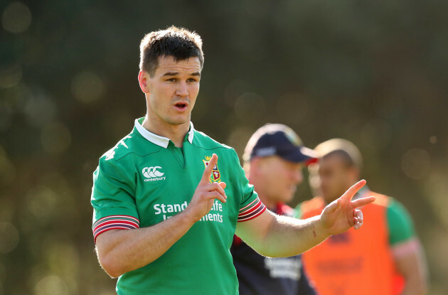 British and Irish Lions Jonathan Sexton during the training