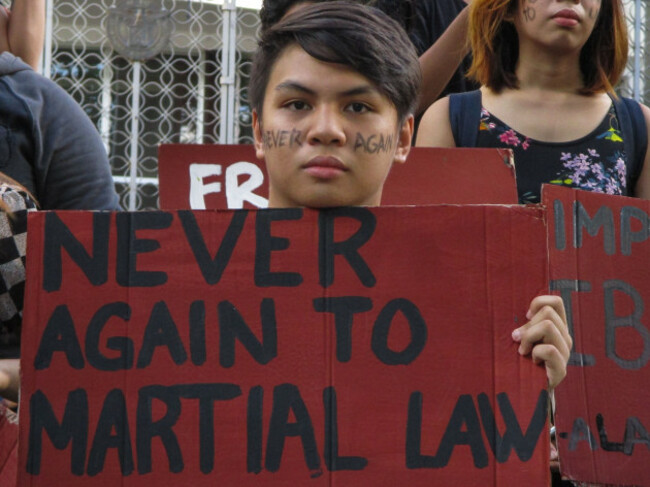 Philippines: Rally against Martial Law in Mindanao