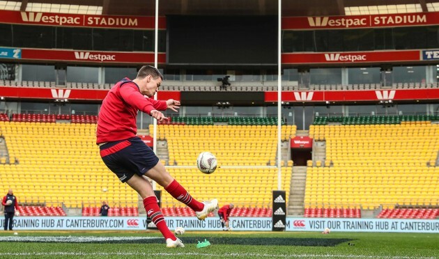 British and Irish Lions Jonathan Sexton during the kicking practice