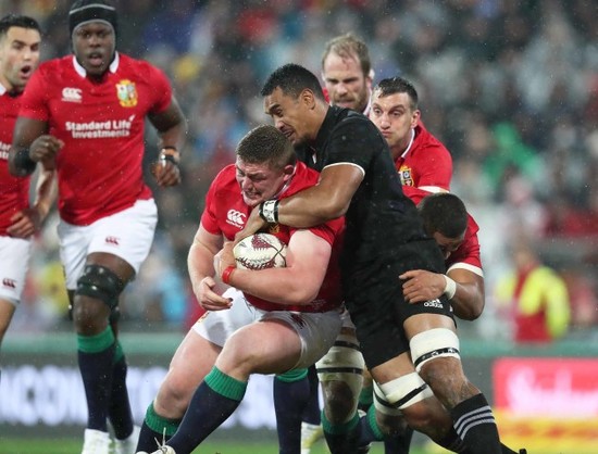 Tadhg Furlong with Jerome Kaino