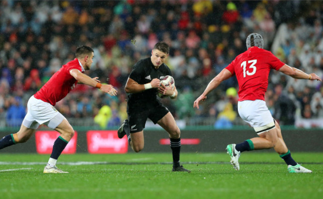 Beauden Barrett with Conor Murray