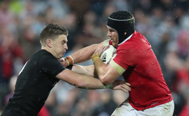 Sean O'Brien with Beauden Barrett