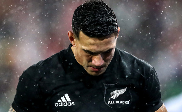 Sonny Bill Williams is shown a red card by Jerome Garces