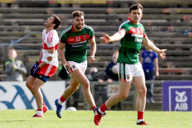 Aidan O’Shea celebrates scoring a point