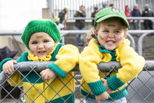 Donegal fans Elana Doogan and Shenice Doogan