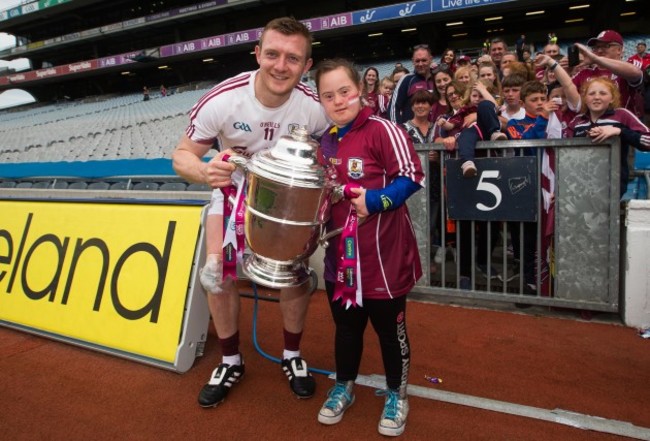 Joe Canning and Jennifer Malone after the game