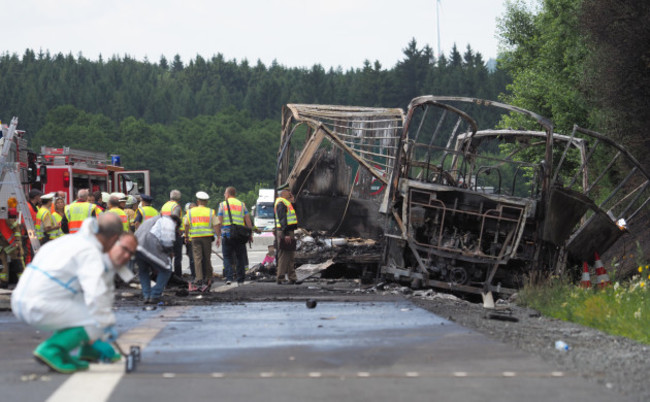 Travel Bus Accident in Muenchberg