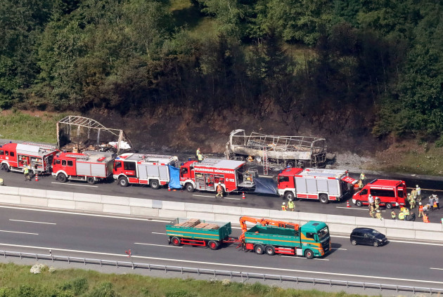 Travel Bus Accident in Muenchberg