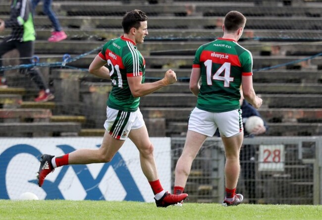 Jason Doherty celebrates scoring a goal